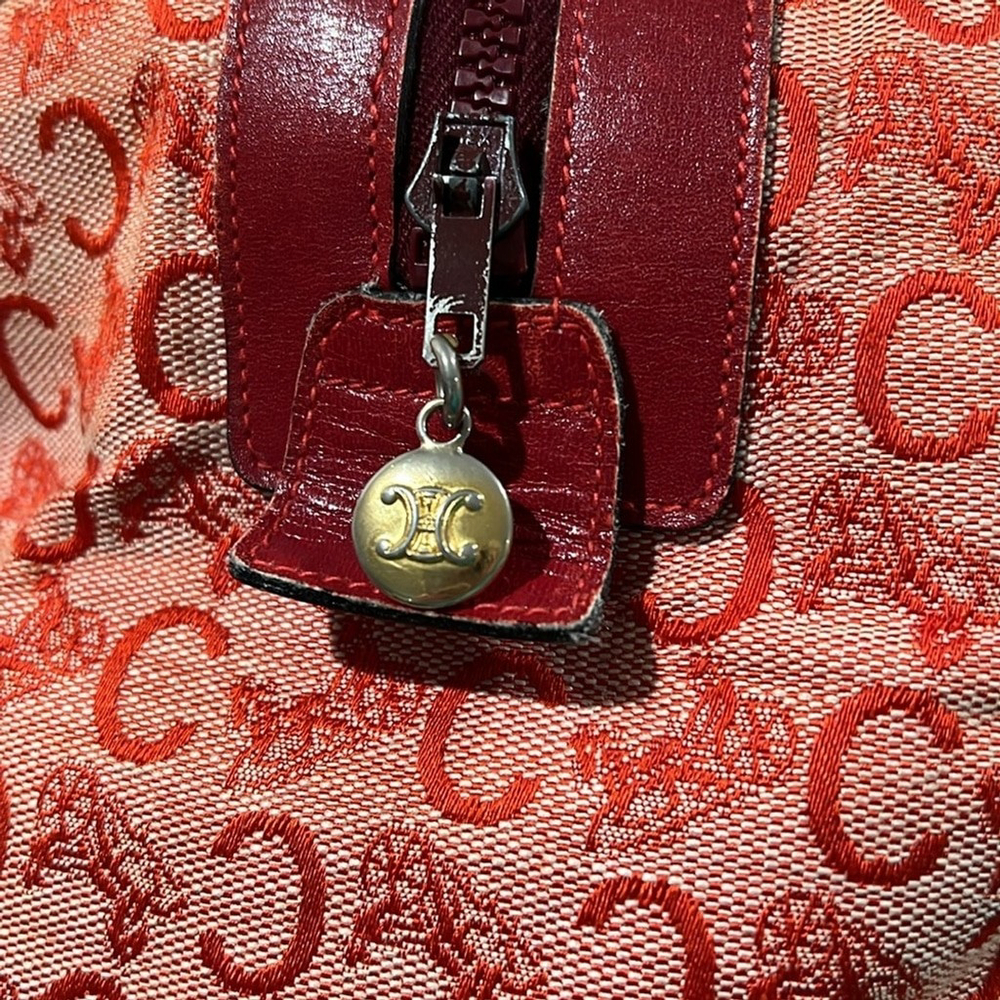 Celine Red Canvas Boston Bag - Rehab Corner Wear - Picture 16 of 16